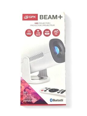 BRAND NEW/Sealed GPX BEAM+ HD Projector w/ Bluetooth